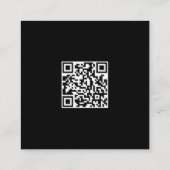 Chic Glitzer Glam Nail Art Salon QR Code Quadratische Visitenkarte (Rückseite)