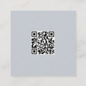 Chic Glitzer Glam Nail Art Salon QR Code Quadratische Visitenkarte (Rückseite)