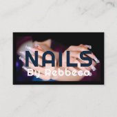 Chic Glitzer Glam Nail Kunstvoll wandern im Valle  Visitenkarte (Vorderseite)