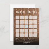 Chic Glitzer Gold String 5x5 Bridal Bingo Cards (Vorne/Hinten)