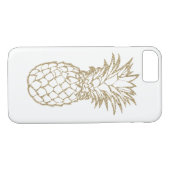 Chic-Glitzer-Goldananas weißer iPhone 7 Kasten Case-Mate iPhone Hülle (Rückseite (Horizontal))