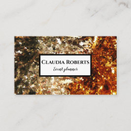 Chic Glitzer Golden Event Planer Visitenkarte