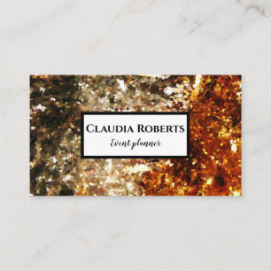 Chic Glitzer Golden Event Planer Visitenkarte