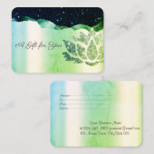 Chic Glitzer Lotus, Confetti, Green Rabattkarte (Vorne/Hinten)