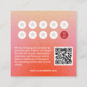 Chic Glitzer Makeup Beauty Nail Salon Loyalty Card Quadratische Visitenkarte (Rückseite)