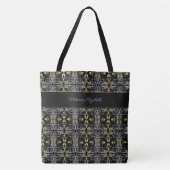 Chic Glitzer Muster Monogram Tote Bag Tasche (Vorderseite)