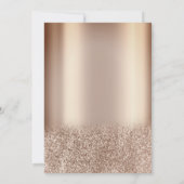 Chic Glitzer Ombre Quinceañera Einladung (Rückseite)