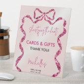 Chic Glitzer Pink Bow Sie bindet den Knoten Sockelschild (In Situ)