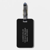 Chic Glitzer Rainbow Stripes Monogramm Name Gepäckanhänger (Rückseite vertikal)