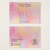 Chic Glitzer Regenbogen-Barrett-Haarschnitt-Displa (Vorne & Hinten)