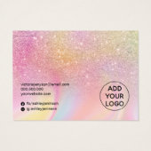 Chic Glitzer Regenbogen-Barrett-Haarschnitt-Displa (Rückseite)