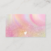 Chic Glitzer Regenbogenmarmor Ordnung danke Visitenkarte (Rückseite)