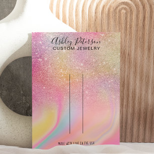 Chic Glitzer Regenbogenschmuck Haarspange Display