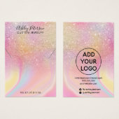 Chic Glitzer Regenbogenschmuck Halskette Display (Vorne & Hinten)