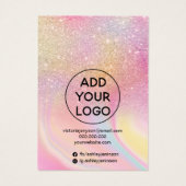 Chic Glitzer Regenbogenschmuck Halskette Display (Rückseite)