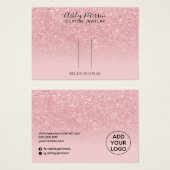 Chic Glitzer rosa Barrett Haarspange Display (Vorne & Hinten)