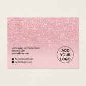 Chic Glitzer rosa Barrett Haarspange Display (Rückseite)