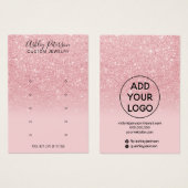 Chic Glitzer Rosa Ohrring-Ohrmuschel (Vorne & Hinten)