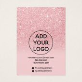 Chic Glitzer Rosa Ohrring-Ohrmuschel (Rückseite)