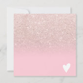 Chic Glitzer Rosa Quadrat Geschenkzertifikat Logo (Rückseite)