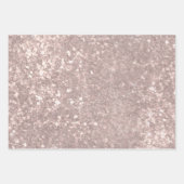 Chic Glitzer Sparkle Rose Gold Geschenkpapier Set (Vorderseite 3)