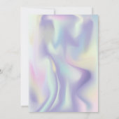 Chic Glitzer Tiara Holographic Birthday Party Einladung (Rückseite)