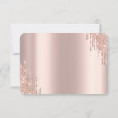 Chic Glitzer Tropfen Rose Gold Sweet 16 UAWG Einladung (Rückseite)