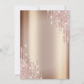 Chic Glitzer Tropfen Weintrauben Brautparty Einladung (Rückseite)