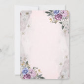 Chic Glitzer Violet Pumpkins Blume Babydusche Einladung (Rückseite)