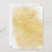 Chic Glitzy Gold Wedding Einladungen (Rückseite)
