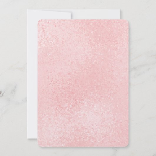 Chic Glitzy Pink Wedding Einladungen (Rückseite)