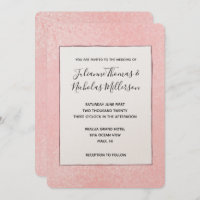 Chic Glitzy Pink Wedding Einladungen