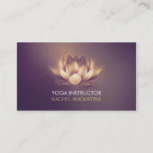 Chic Glows Lotus & Lila Grunge Yoga Instructor Visitenkarte (Vorderseite)