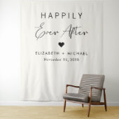 Chic glücklich immer nach Cream Wedding Wandteppich (Beispiel)