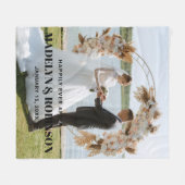 Chic glücklich immer nach dem Foto Hochzeit Person Fleecedecke (Vorderseite (Horizontal))