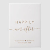 Chic glücklich immer nach Gold Hochzeit Pergament Einladungen (Vorderseite)