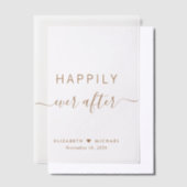 Chic glücklich immer nach Gold Hochzeit Pergament Einladungen (Versetzt)