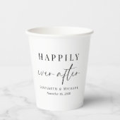 Chic glücklich immer nach Hochzeit Pappbecher (Vorderseite)