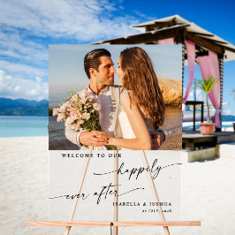 Chic glücklich immer nach Party Hochzeit Willkomme Acrylschild