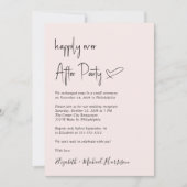 Chic glücklich immer nach rosa Hochzeitsempfang Einladung (Vorderseite)