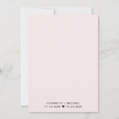 Chic glücklich immer nach rosa Hochzeitsempfang Einladung (Rückseite)