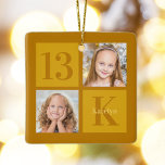 Chic Gold 2 Foto Collage Custom Geburtstagsparty Keramikornament<br><div class="desc">Chic gold 2 Foto Platz Geburtstag Sake-Ornament für eine extravagante Feier. Feiern Sie Ihren Geburtstag mit niedlichen Fotografien auf diesem fügen Sie Ihr eigenes Fotogeschenk mit eleganten Farben. Geben Sie ihren Namen und ihr Alter ein.</div>