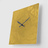 Chic Gold Abstrakt Floral Quadratische Wanduhr (Winkel)