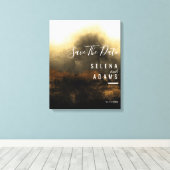 Chic Gold Abstrakt Typografie Save the Date Leinwanddruck (Insitu (Holzboden))