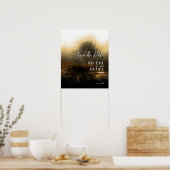 Chic Gold Abstrakt Typografy Wedding Poster (Küche)