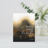 Chic Gold Abstrakt Typografy Wedding Vielen Dank Postkarte (Stehend Vorderseite)