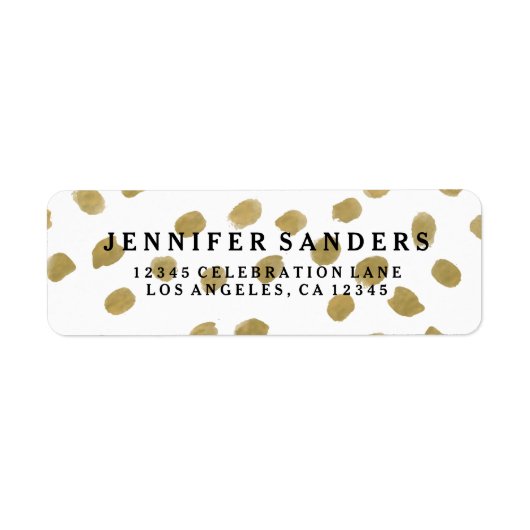 Chic Gold Address Labels (Vorne)