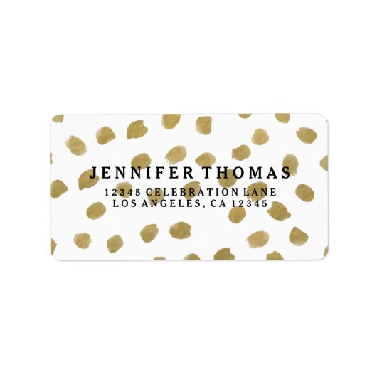 Chic Gold Address Labels Adressaufkleber (Vorne)