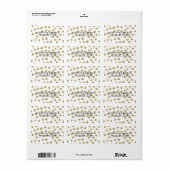 Chic Gold Address Labels Adressaufkleber (Vorne)