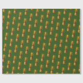 Chic Gold Ananas Sommermuster Geschenkpapier (Flach)